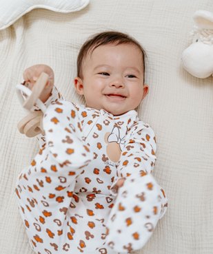 Pyjama ouverture devant zippée motif Minnie bébé - Disney vue5 - DISNEY BABY - GEMO