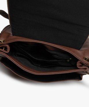 Sac besace femme à volume modulable et rabat effet cannage vue3 - GEMO (ACCESS) - GEMO