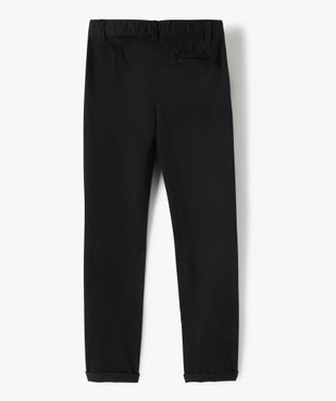 Pantalon garçon chino uni à revers vue4 - GEMO 4G GARCON - GEMO