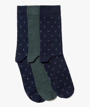 Chaussettes tige haute homme (lot de 3) vue1 - GEMO(HOMWR HOM) - GEMO