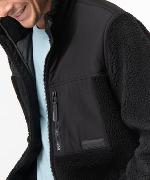 Sweat homme zippé en sherpa vue2 - GEMO (HOMME) - GEMO