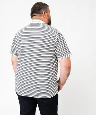 Polo à manches courtes rayé homme vue7 - GEMO (HOMME) - GEMO