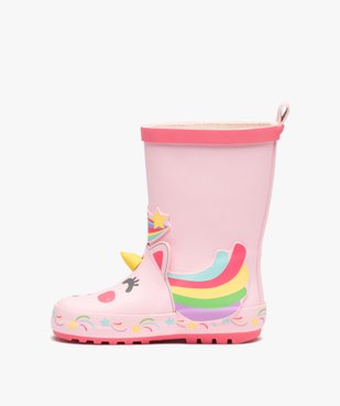 Bottes de pluie fille en caoutchouc fantaisie licorne vue4 - LOVELY WINGS - GEMO
