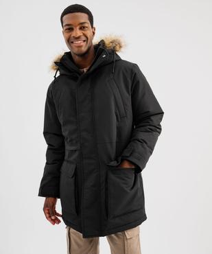 Parka imperméable à capuche avec bord amovible homme vue4 - GEMO 4G HOMME - GEMO