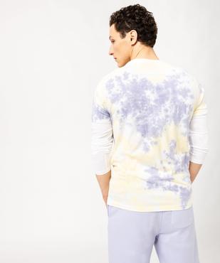 Tee-shirt manches courtes tie-and-dye à motifs homme - Smiley World vue3 - SMILEY WORLD - GEMO