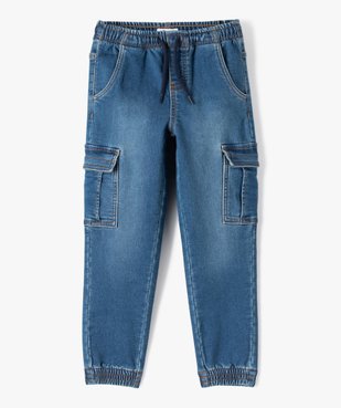 Jean chaud avec taille élastique et poches à rabat garçon vue1 - GEMO 4G GARCON - GEMO