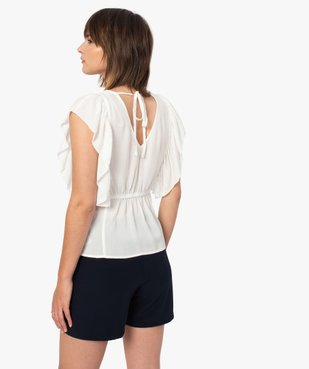 Blouse femme sans manches à fines rayures dorées vue3 - GEMO(FEMME PAP) - GEMO