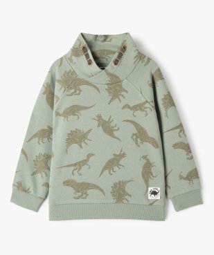Sweat garçon motif dinosaure et col châle vue2 - GEMO (ENFANT) - GEMO