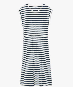 Robe tee-shirt femme avec taille élastiquée et manches courtes vue4 - GEMO(FEMME PAP) - GEMO