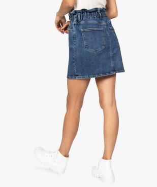 Jupe femme en jean avec taille froncée vue3 - GEMO(FEMME PAP) - GEMO