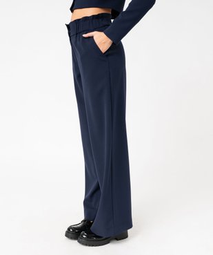 Pantalon fluide coupe large avec taille élastique femme vue2 - GEMO(FEMME PAP) - GEMO