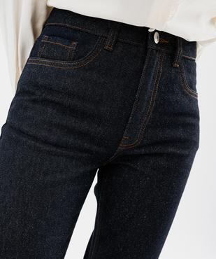 Jean straight cropped en denim pailleté femme vue3 - GEMO 4G FEMME - GEMO