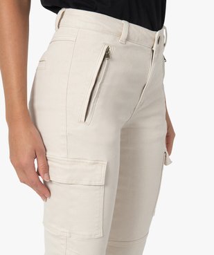 Pantalon femme avec poches à rabat sur les cuisses vue2 - GEMO(FEMME PAP) - GEMO