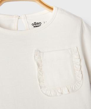 Tee-shirt manches courtes avec poche fantaisie bébé fille vue2 - GEMO 4G BEBE - GEMO