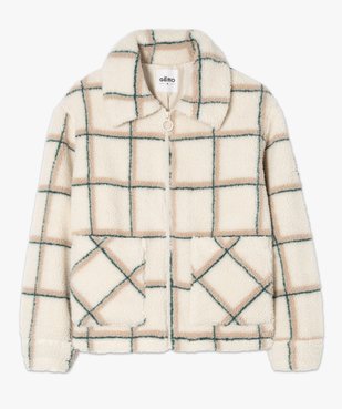 Veste femme en sherpa à carreaux vue4 - GEMO(FEMME PAP) - GEMO