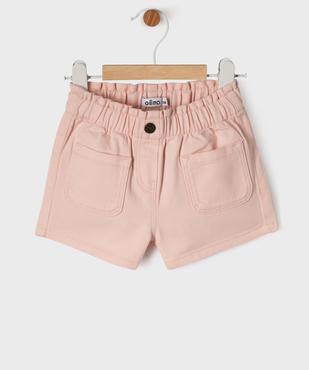 Short en twill de coton bébé fille vue4 - GEMO(BEBE DEBT) - GEMO