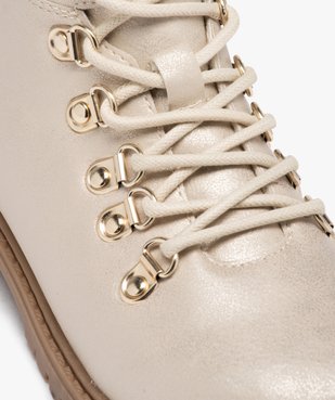 Boots irisés avec lacets montagne fille vue6 - GEMO (ENFANT) - GEMO