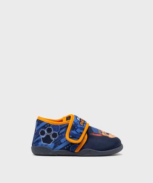 Chaussons montants à scratch en velours imprimés Chase garçon - La Pat'Patrouille vue1 - PAT PATROUILLE - GEMO