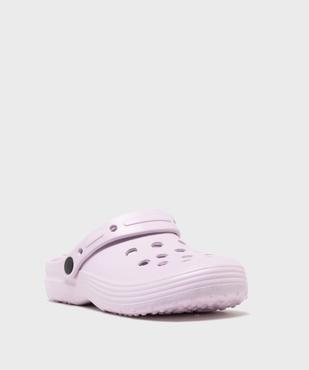 Sabots souples perforés unis femme vue2 - GEMO (PLAGE) - GEMO