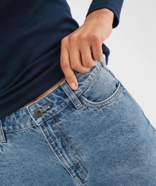 Jean Mom taille haute femme vue2 - GEMO 4G FEMME - GEMO