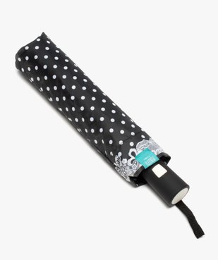 Parapluie pliable à pois et ouverture automatique - Perletti vue2 - GEMO - GEMO