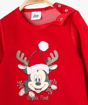 Pyjama 2 pièces spécial Noël avec motif Mickey bébé garçon - Disney Baby vue2 - DISNEY BABY - GEMO