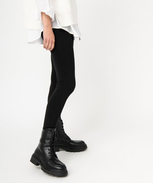 Legging uni en coton extensible femme vue1 - GEMO(FEMME PAP) - GEMO