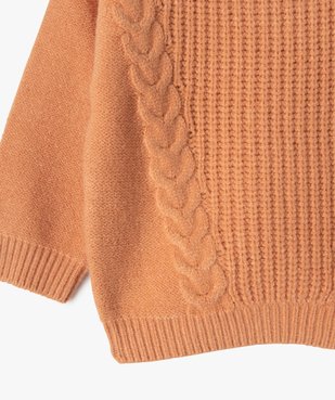 Pull bébé fille tout doux en maille fantaisie vue2 - GEMO(BEBE DEBT) - GEMO