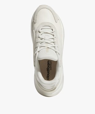 Baskets femme unies running avec dessus en cuir suédé et en mesh à semelle épaisse - Adidas vue5 - ADIDAS - GEMO