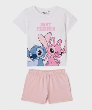Pyjashort bicolore à motif Stitch et Angel fille - Disney vue2 - LILO & STITCH - GEMO