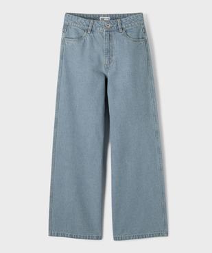Jean wide leg en denim 100% coton fille vue2 - GEMO 4G FILLE - GEMO