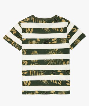 Tee-shirt garçon à rayures et motifs exotiques vue4 - GEMO (ENFANT) - GEMO