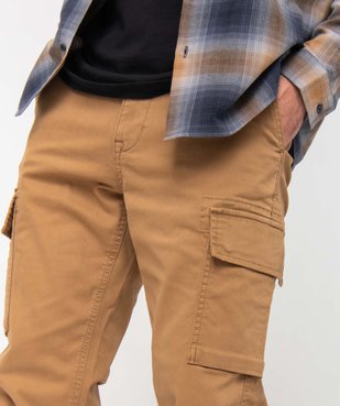 Pantalon homme cargo coupe Straight vue2 - GEMO (HOMME) - GEMO