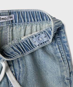 Jean léger coloris délavé avec taille ajustable bébé garçon vue2 - GEMO(BEBE DEBT) - GEMO