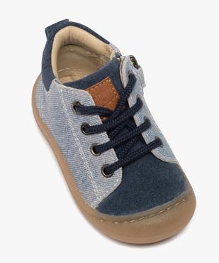 Chaussures premiers pas en cuir à lacets bébé garçon - Na! vue5 - NA! GEMO FOR GOOD - GEMO