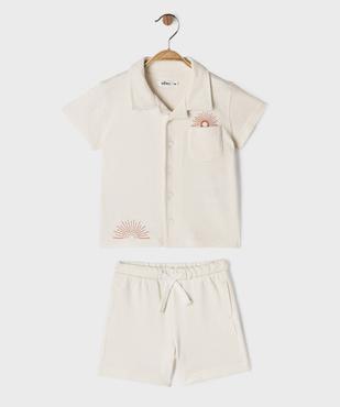 Ensemble 2 pièces bébé garçon short et chemise vue2 - GEMO(BEBE DEBT) - GEMO