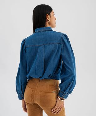 Chemise en jean femme - LuluCastagnette vue3 - LULU CASTAGNETTE GEMO FOR GOOD - GEMO