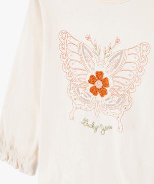 Tee-shirt manches longues imprimé pailleté bébé fille vue2 - GEMO 4G BEBE - GEMO