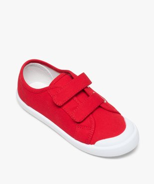 Baskets garçon en toile unie à bout renforcé et scratchs vue5 - GEMO (ENFANT) - GEMO