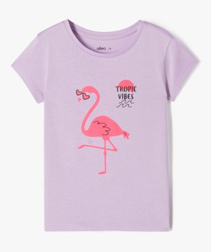 Tee-shirt à manches courtes avec motif fille vue1 - GEMO 4G FILLE - GEMO