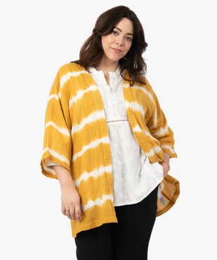 Veste femme grande taille à manches courtes tie and dye vue1 - GEMO (G TAILLE) - GEMO