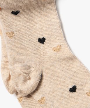 Collants bébé fille chaud imprimé cœurs vue4 - GEMO 4G BEBE - GEMO