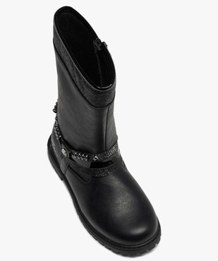 Bottes fille unies à brides fantaisie - LuluCastagnette vue5 - LULU CASTAGNETT - GEMO