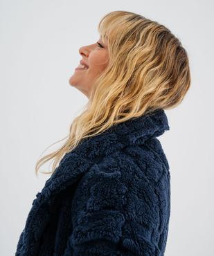 Robe de chambre en maille douillette femme - LuluCastagnette vue2 - LULUCASTAGNETTE - GEMO