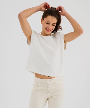 Tee-shirt sans manches en maille côtelée coupe oversize femme vue5 - GEMO 4G FEMME - GEMO