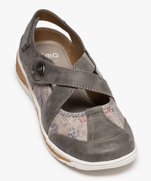 Ballerines femme confort à brides scratch vue5 - GEMO(URBAIN) - GEMO