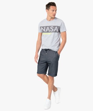 Tee-shirt homme avec inscription fluo - Nasa vue5 - NASA - GEMO