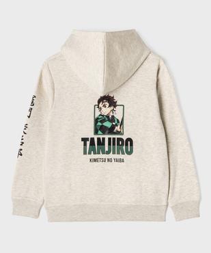 Sweat à capuche avec motif poitrine et dos garçon - Demon Slayer vue3 - DEMON SLAYER - GEMO