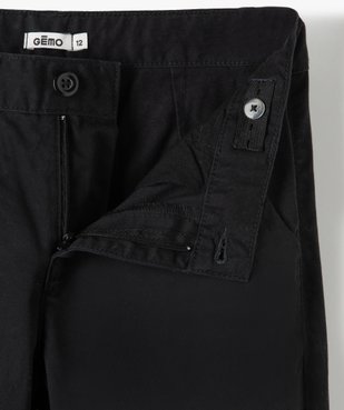 Pantalon garçon chino uni à revers vue2 - GEMO 4G GARCON - GEMO