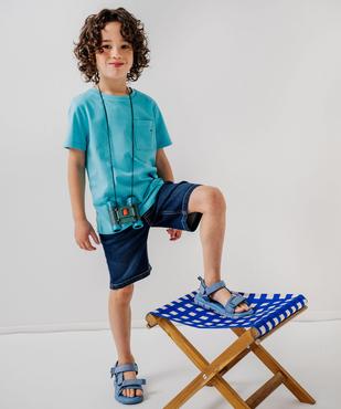Tee-shirt manches courtes avec poche poitrine imprimée garçon vue6 - GEMO (ENFANT) - GEMO